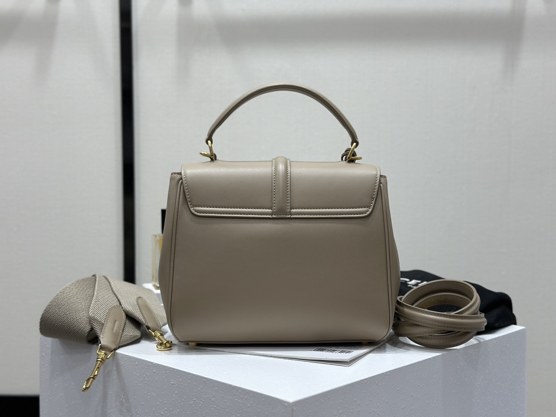 CELINE | 16 Mini Satin Finish Leather Handbag, Calfskin Leather Lining  