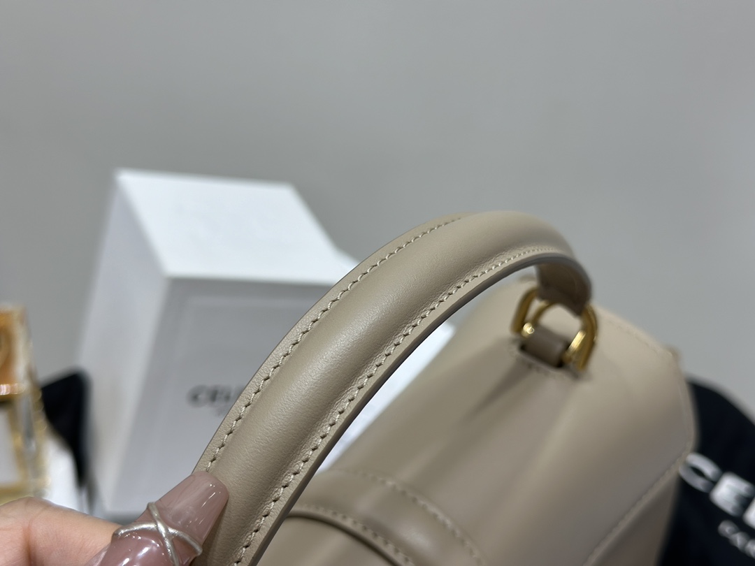 CELINE | 16 Mini Satin Finish Leather Handbag, Calfskin Leather Lining  