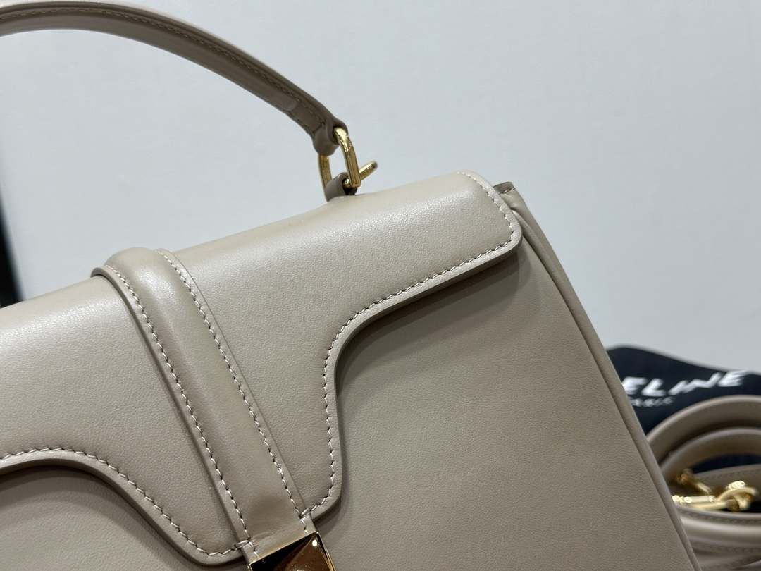 CELINE | 16 Mini Satin Finish Leather Handbag, Calfskin Leather Lining  