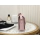 Celine Triomphe Pink Box Medium Series, Calfskin Leather, Lined with Small Sheepskin  