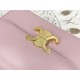 Celine Triomphe Pink Box Medium Series, Calfskin Leather, Lined with Small Sheepskin  