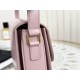 Celine Triomphe Pink Box Medium Series, Calfskin Leather, Lined with Small Sheepskin  