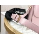 Celine Triomphe Pink Box Medium Series, Calfskin Leather, Lined with Small Sheepskin  