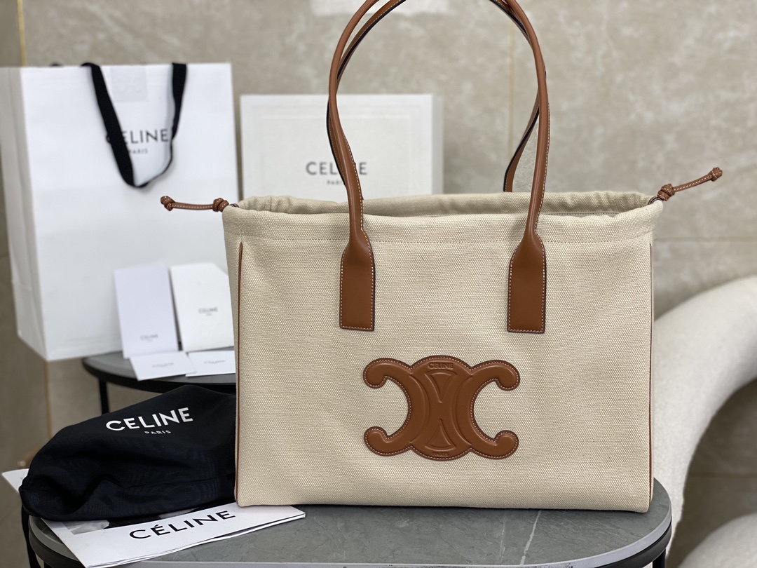 CELINE New Canvas Drawstring Bag