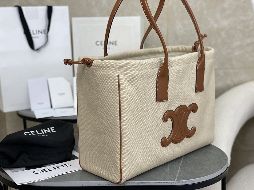 CELINE New Canvas Drawstring Bag