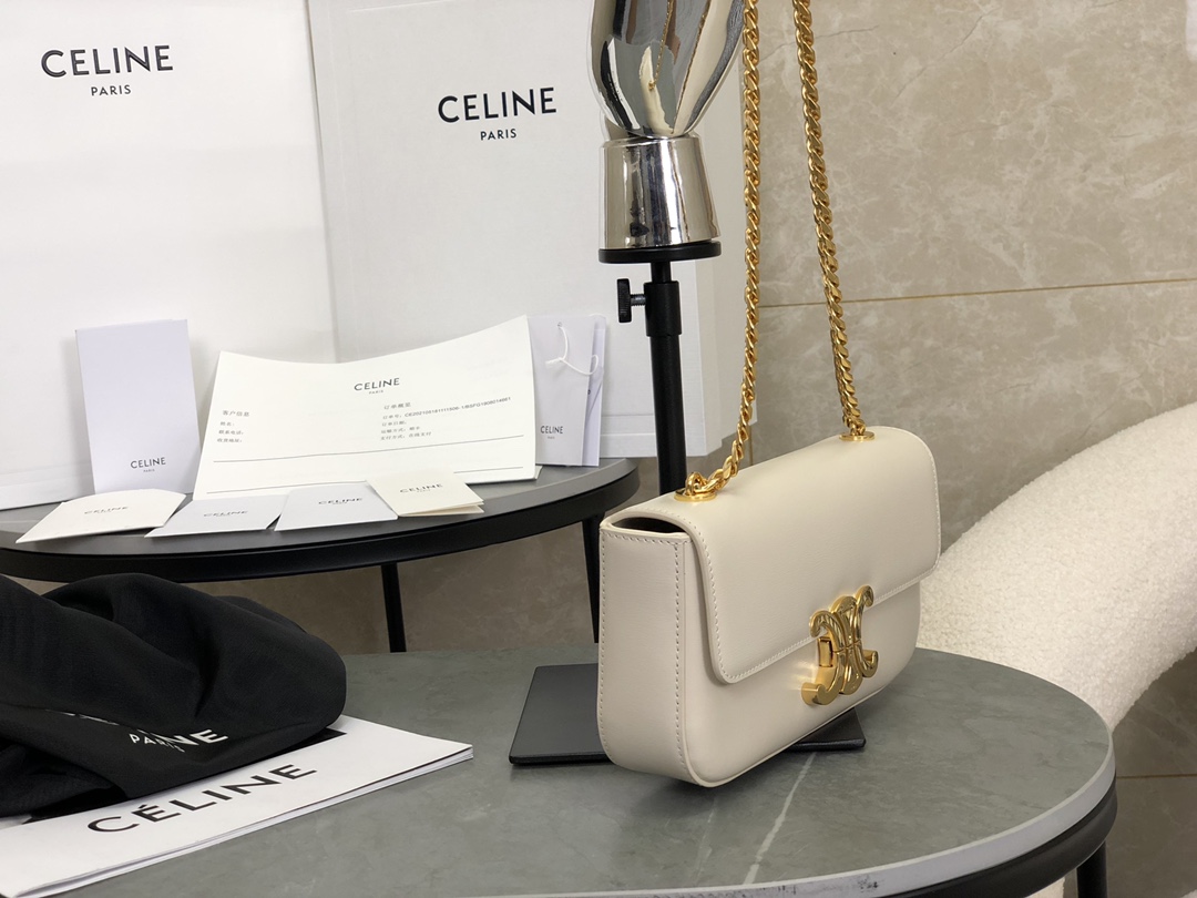 Celine Triomphe Chain Shoulder Bag  