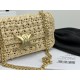 Celine Triomphe Woven Chain Shoulder Bag  