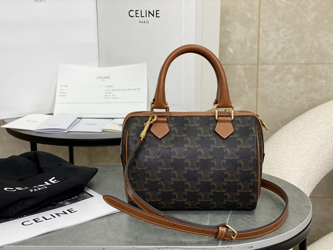 Celine | Mini Boston Monogram Black  