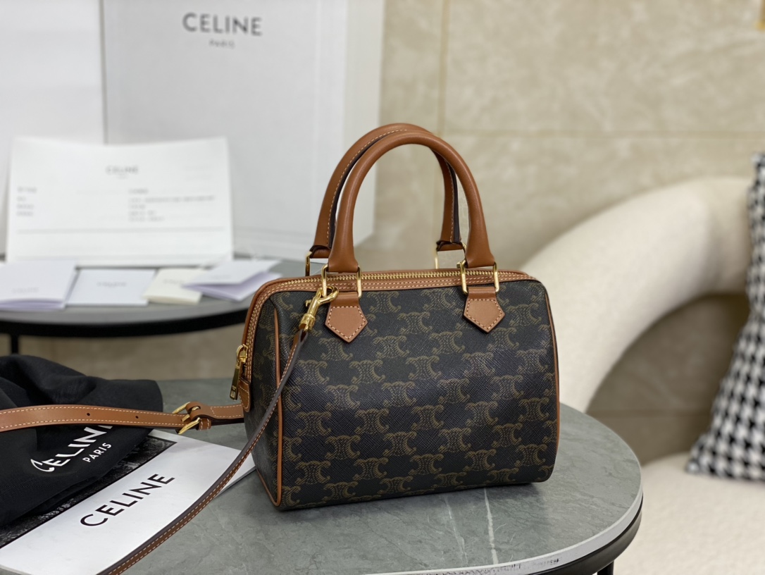 Celine | Mini Boston Monogram Black  