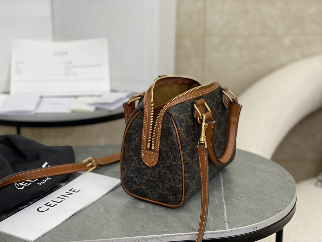 Celine | Mini Boston Monogram Black  