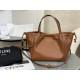 Celine New Full Leather Drawstring Bag, Small Size, Cowhide Leather with Suede Leather Lining  