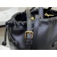 Celine New Full Leather Drawstring Bag, Small Size, Cowhide Leather with Suede Leather Lining  