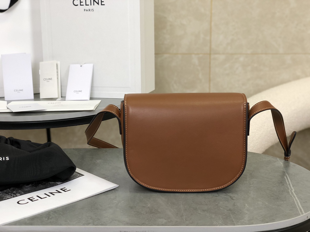 Celine | Folco Cuir Full Leather Mini Saddle Bag  