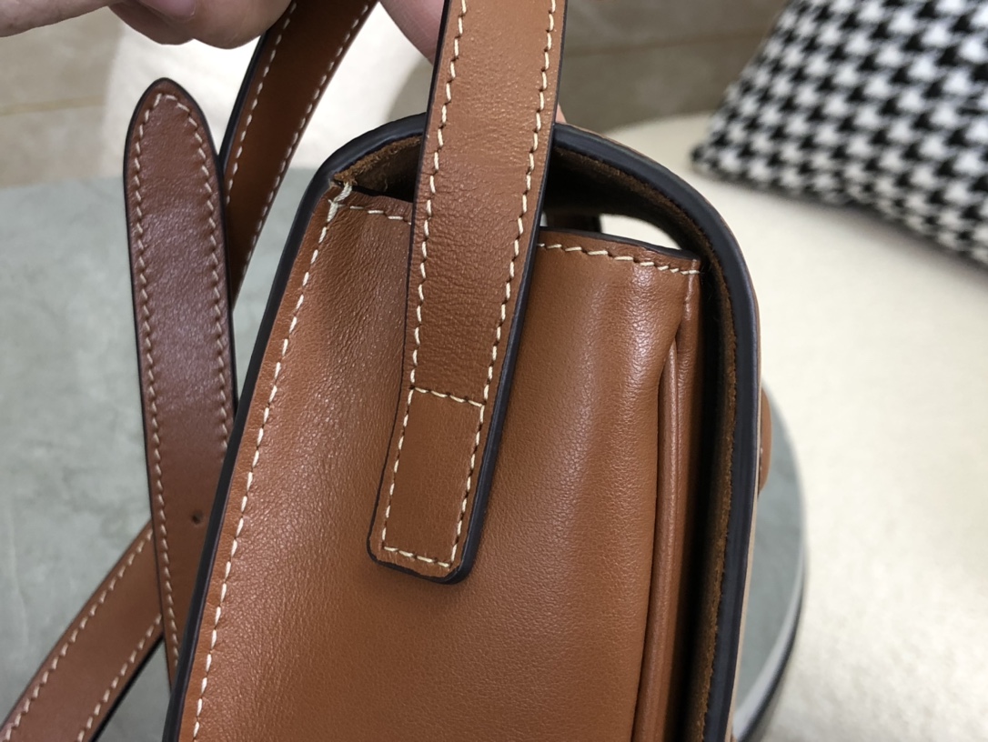 Celine | Folco Cuir Full Leather Mini Saddle Bag  