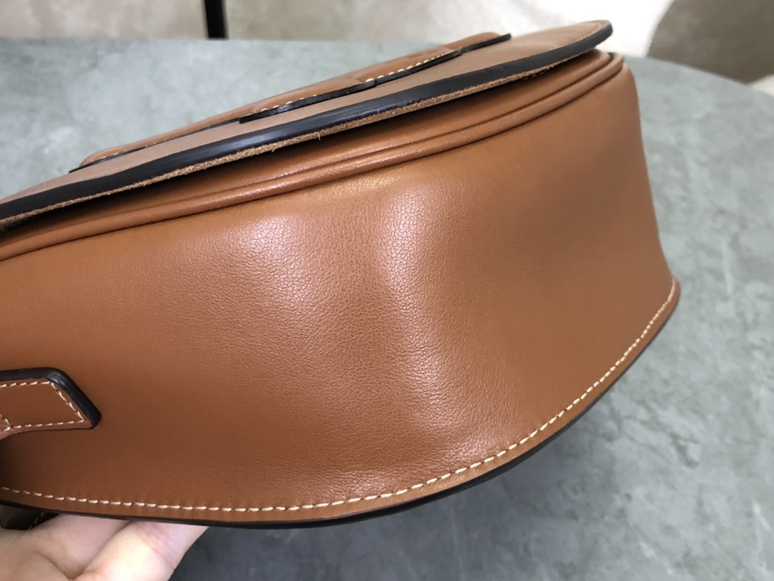 Celine | Folco Cuir Full Leather Mini Saddle Bag  