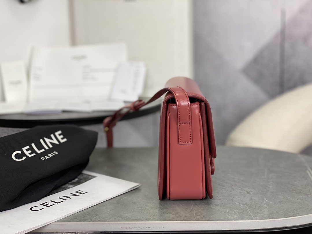 Celine Embossed Mini Vermilion Box, Imported Calfskin Texture  