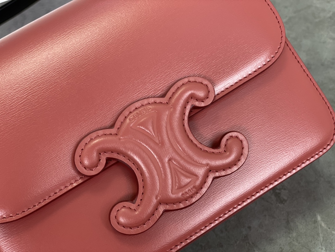 Celine Embossed Mini Vermilion Box, Imported Calfskin Texture  