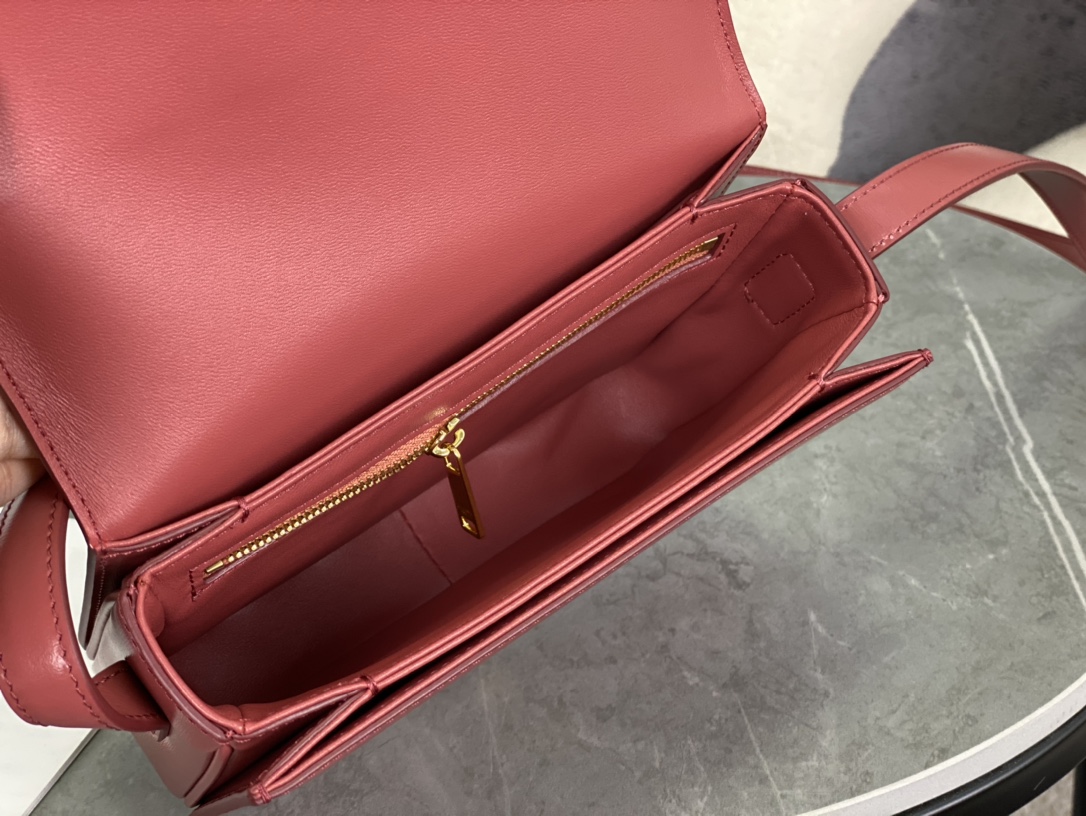 Celine Embossed Mini Vermilion Box, Imported Calfskin Texture  