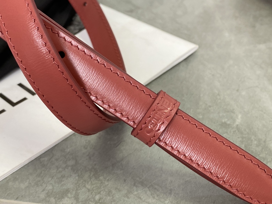 Celine Embossed Mini Vermilion Box, Imported Calfskin Texture  