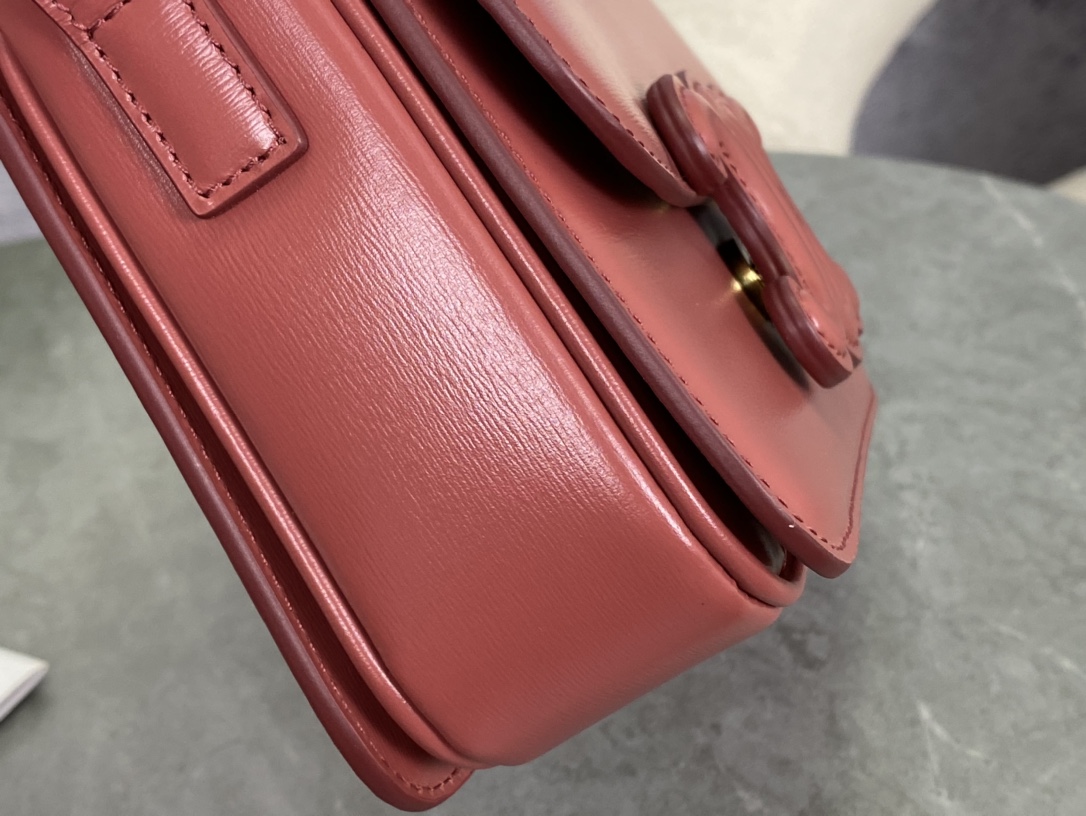 Celine Embossed Mini Vermilion Box, Imported Calfskin Texture  