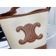 Cuir Triomphe Canvas Small Bucket, Imported Leather Material