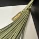 Green YSL Loulou Stitched Camera Bag, Detachable Tassel  