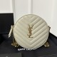 YSL Vinyle Cute Small Round Bag, Imported High-Quality Caviar Leather  