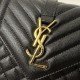 YSL Envelope 24CM Bag, Calfskin, V-Pattern Quilted Caviar Embossed Leather  