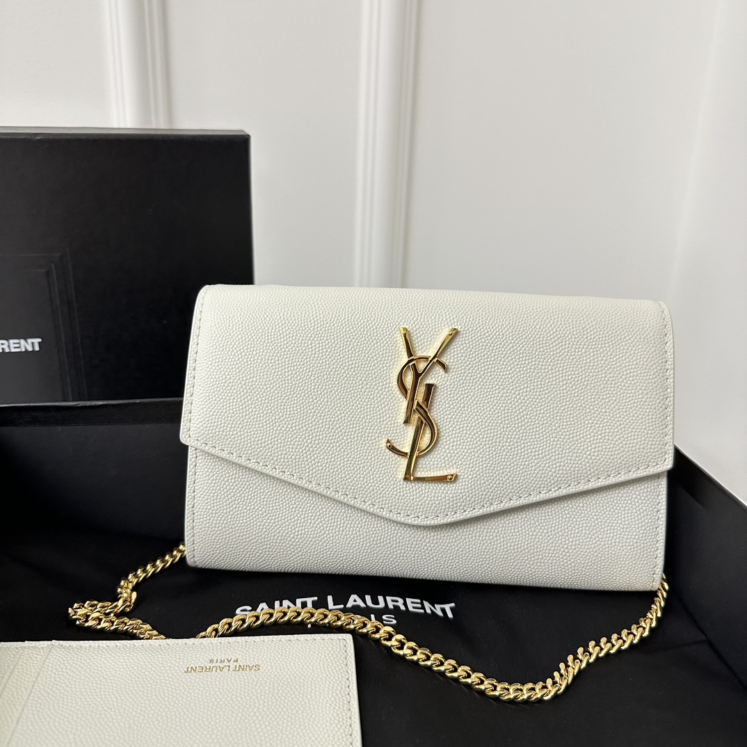 YSL UPTOWN Mini Envelope Bag, Detachable Chain Shoulder Strap  