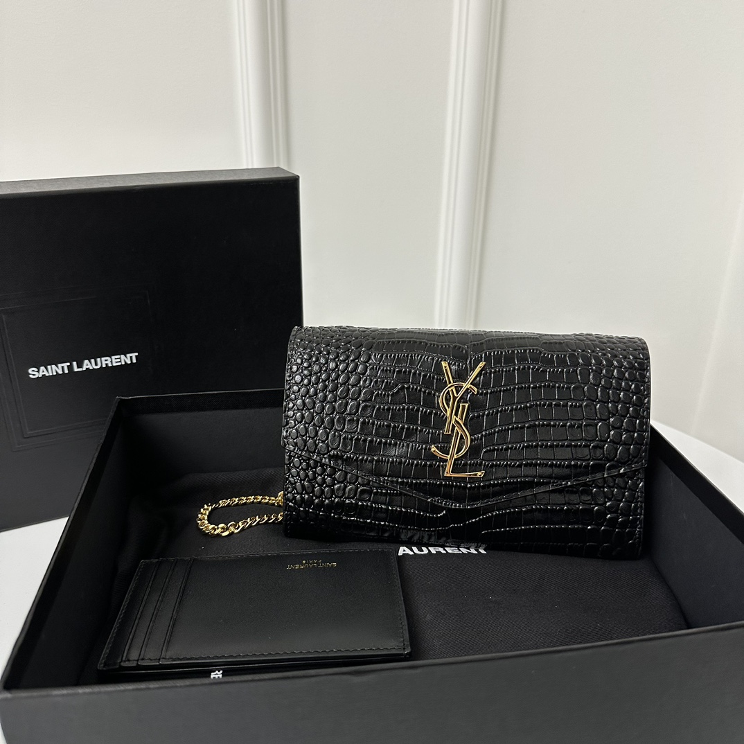 YSL UPTOWN Mini Envelope Bag, Detachable Chain Shoulder Strap  