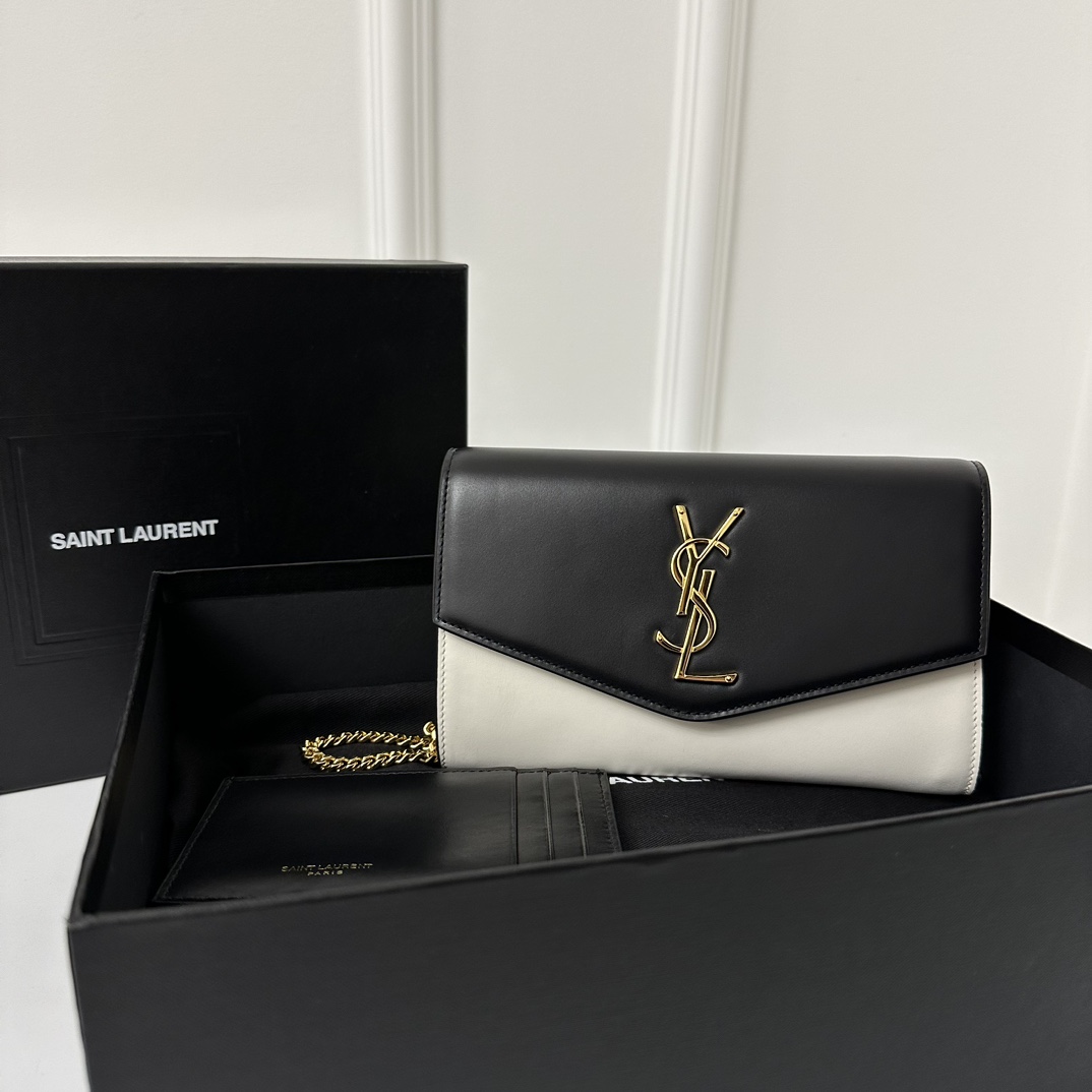 YSL UPTOWN Mini Envelope Bag, Detachable Chain Shoulder Strap  