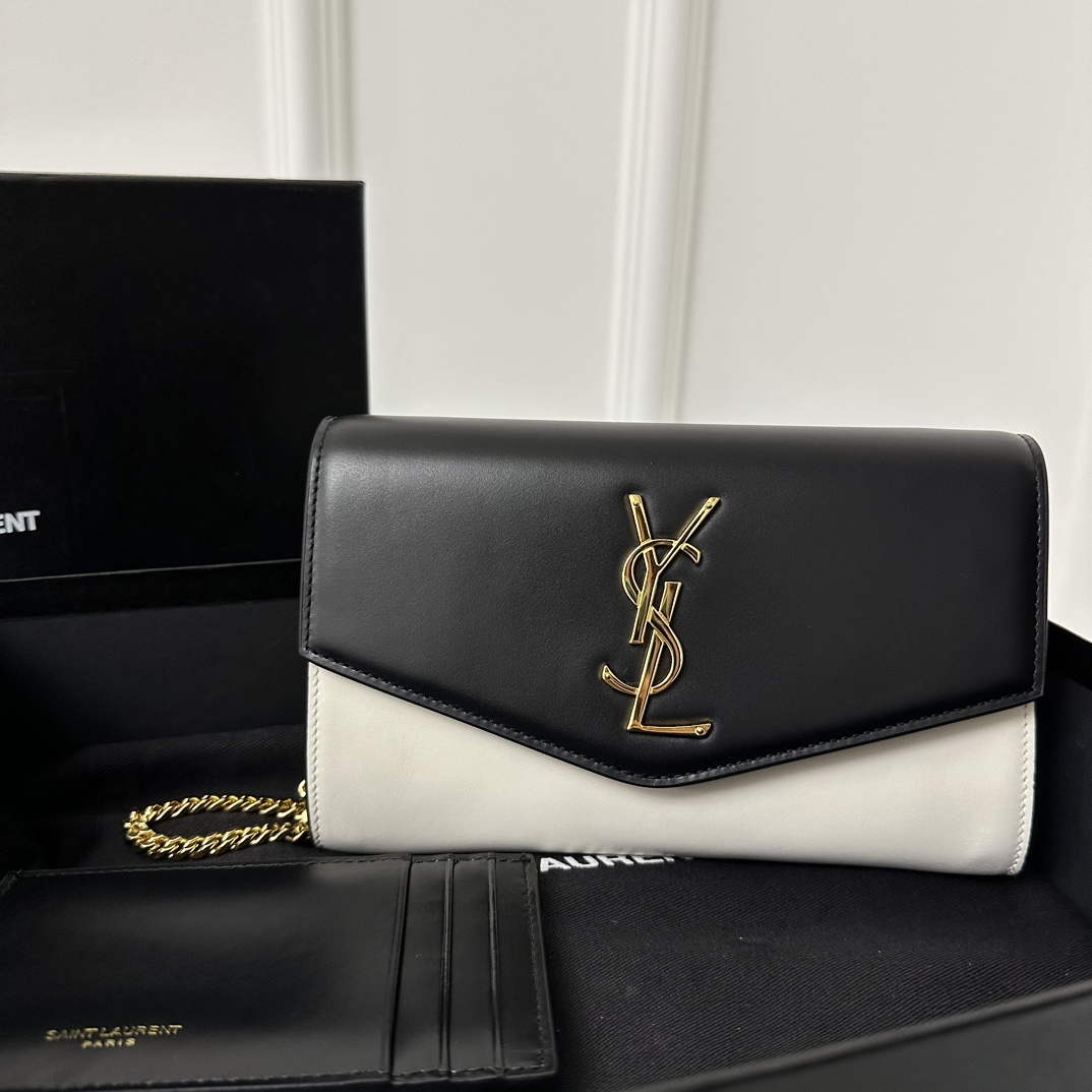 YSL UPTOWN Mini Envelope Bag, Detachable Chain Shoulder Strap  