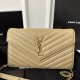 YSL Monogram WOC 22.5cm, Classic Scratch-Resistant Caviar Leather  