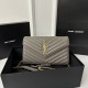 YSL Monogram WOC 22.5cm, Classic Scratch-Resistant Caviar Leather  