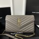 YSL Monogram WOC 22.5cm, Classic Scratch-Resistant Caviar Leather  