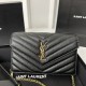 YSL Monogram WOC 19cm, Classic Scratch-Resistant Caviar Leather  