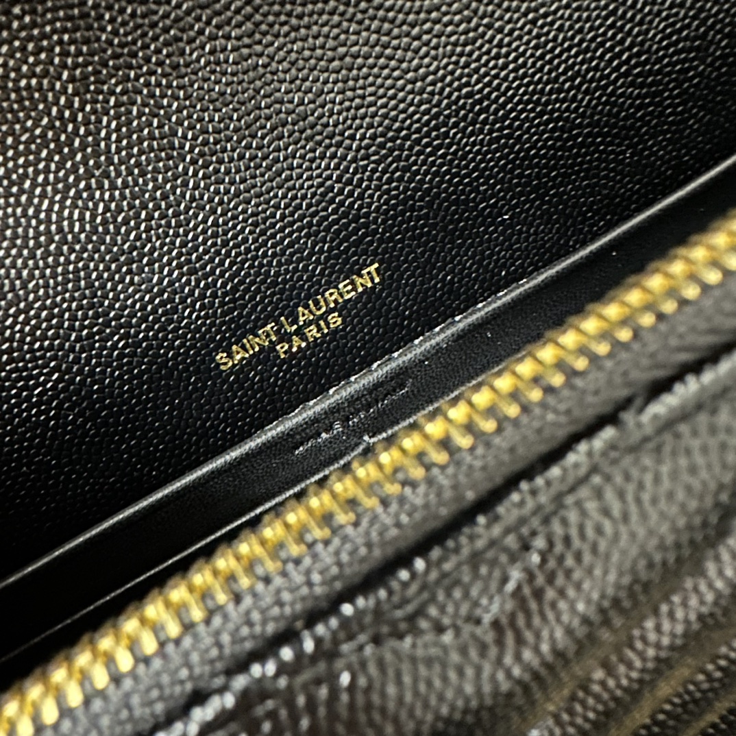 YSL Monogram WOC 19cm, Classic Scratch-Resistant Caviar Leather  