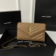 YSL Monogram WOC 19cm, Classic Scratch-Resistant Caviar Leather  