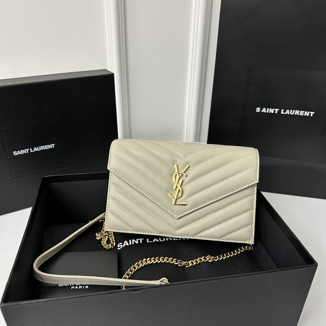 YSL Monogram WOC 19cm, Classic Scratch-Resistant Caviar Leather