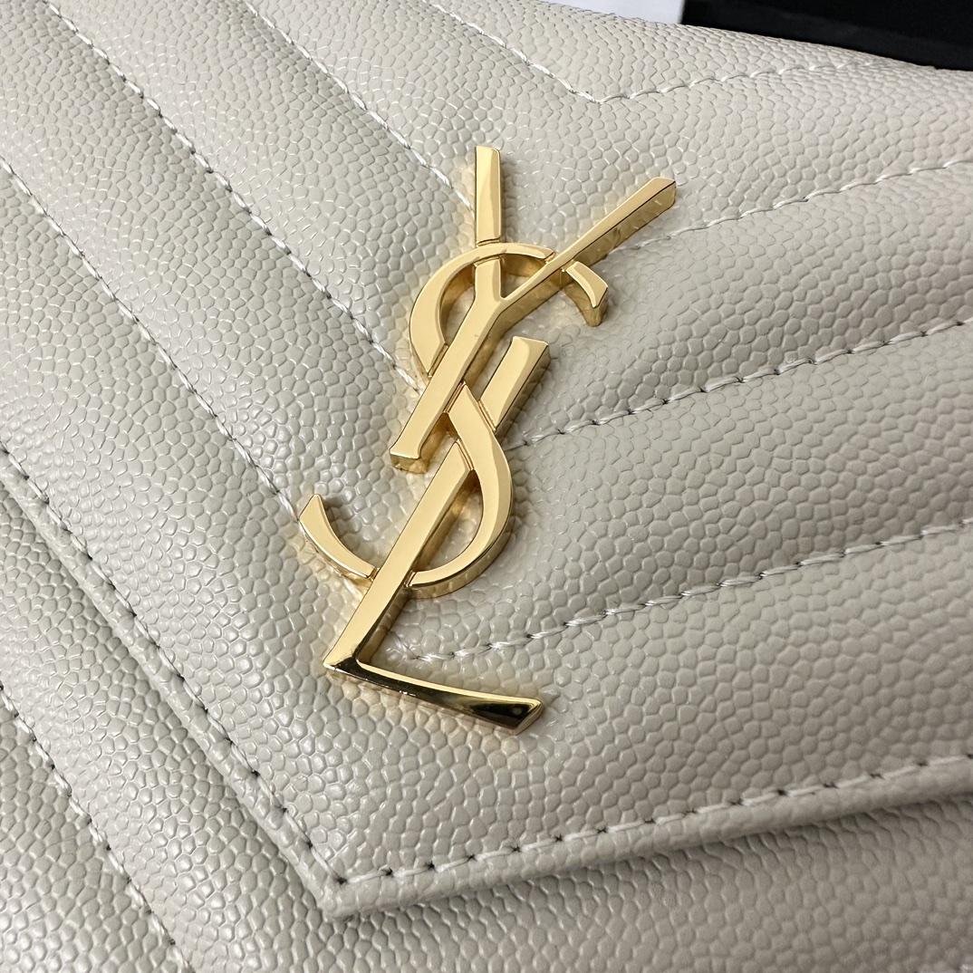 YSL Monogram WOC 19cm, Classic Scratch-Resistant Caviar Leather