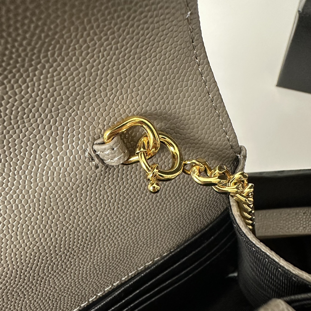 YSL Monogram WOC 19cm, Classic Scratch-Resistant Caviar Leather