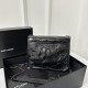 YSL Nikki Chain Wallet, Imported Oil Wax Wrinkle Cowhide  