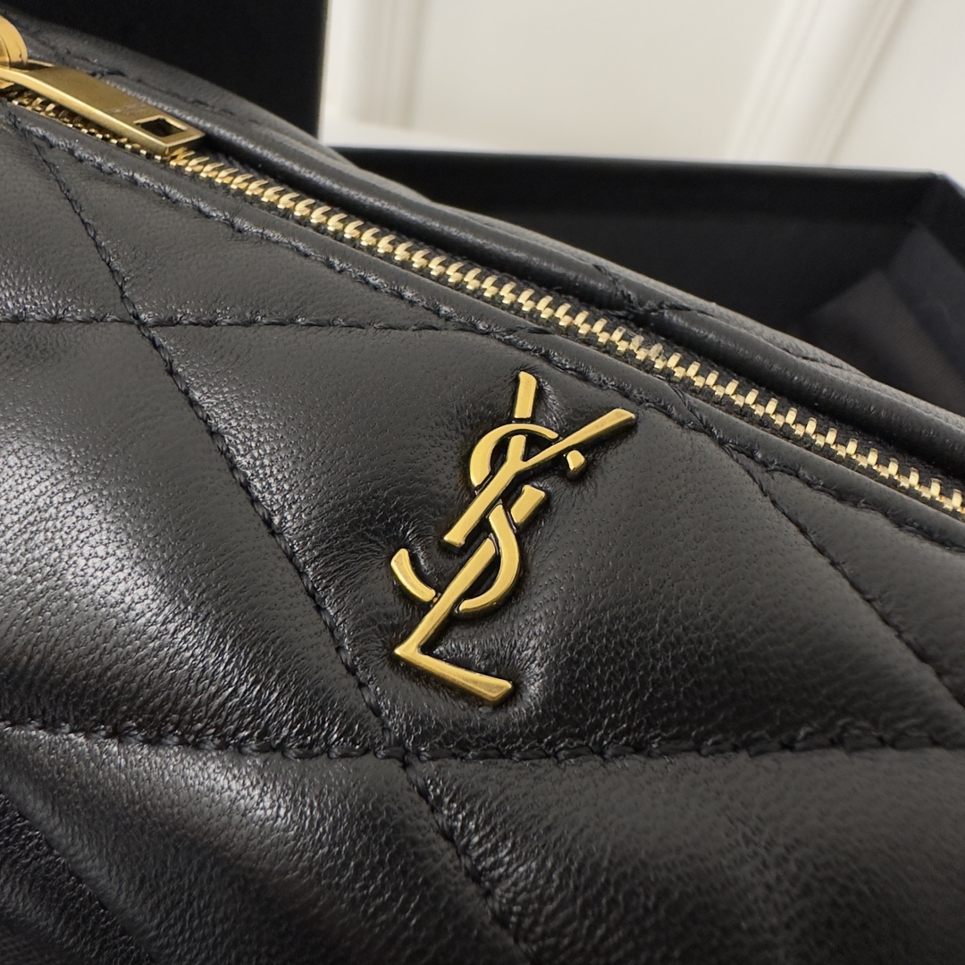 YSL SADE Small Round Bag, Classic Diamond Stitch, Soft Lamb Leather  