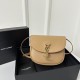 YSL Kaia Small Saddle Bag, Smooth Vegetable-Tanned Calfskin  