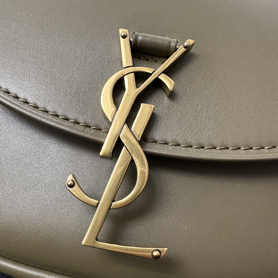 YSL Kaia Small Saddle Bag, Smooth Vegetable-Tanned Calfskin  