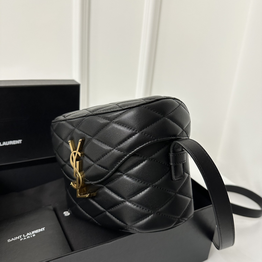 YSL JUNE Stitched Goat Leather Box Bag  