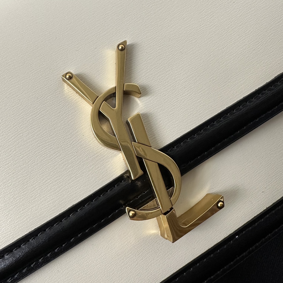 YSL Solferino Box Bag 23cm, Fine Toothpick Grain Box Calfskin  