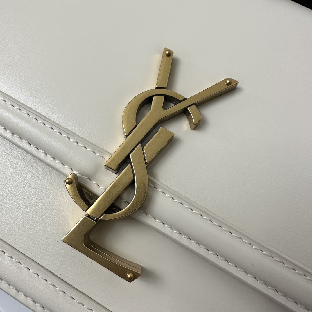 YSL Solferino Box Bag 23cm, Fine Toothpick Grain Box Calfskin  