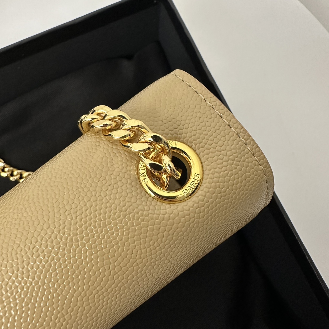 YSL 20cm Caviar KATE Chain Bag  