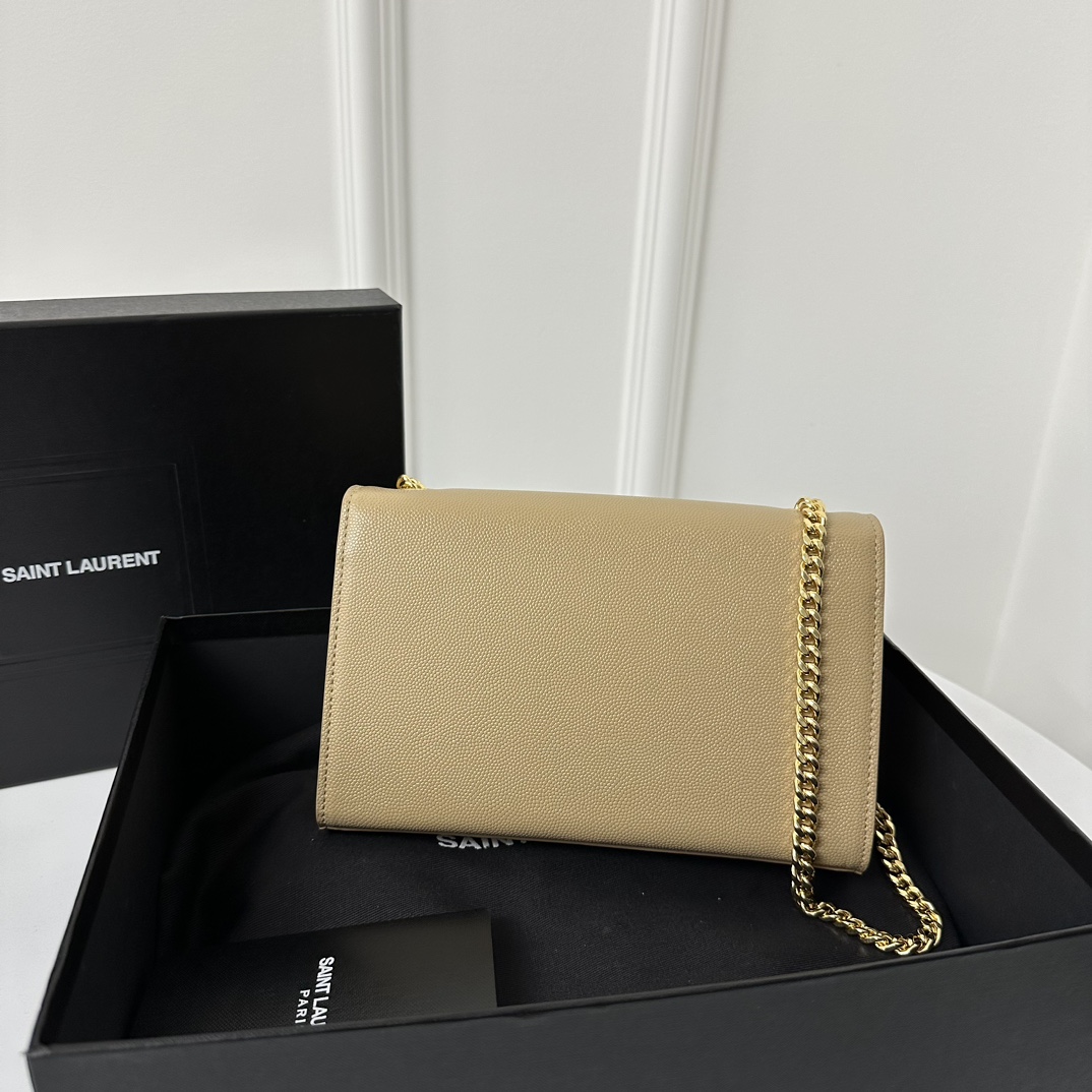 YSL 20cm Caviar KATE Chain Bag  